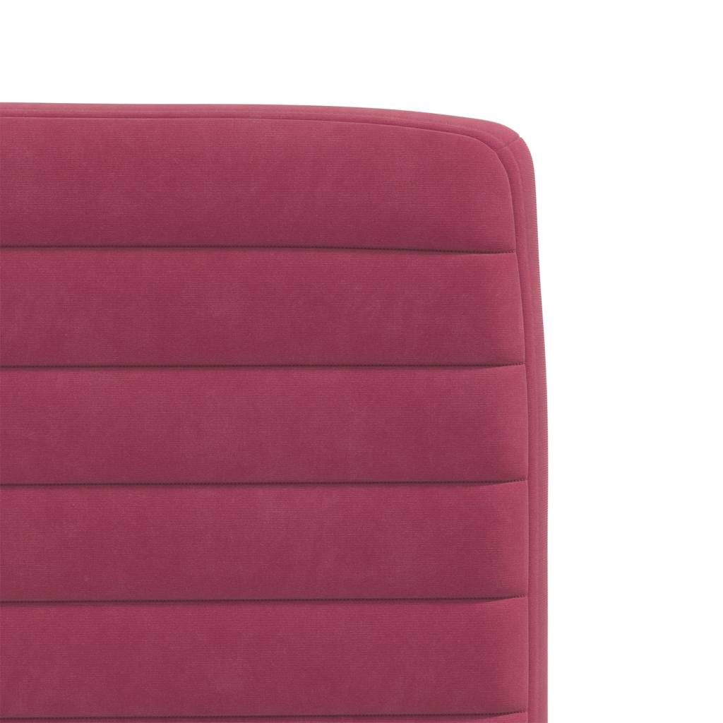 Cadeiras de jantar 6 pcs veludo vermelho tinto