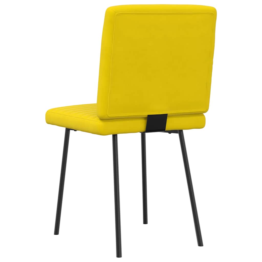 Cadeiras de jantar 6 pcs veludo amarelo