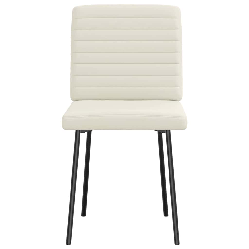 Cadeiras de jantar 6 pcs veludo cor creme
