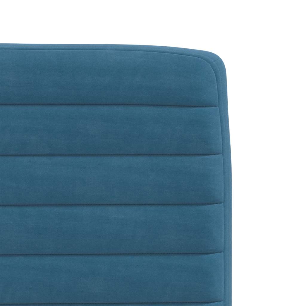 Cadeiras de jantar 6 pcs veludo azul