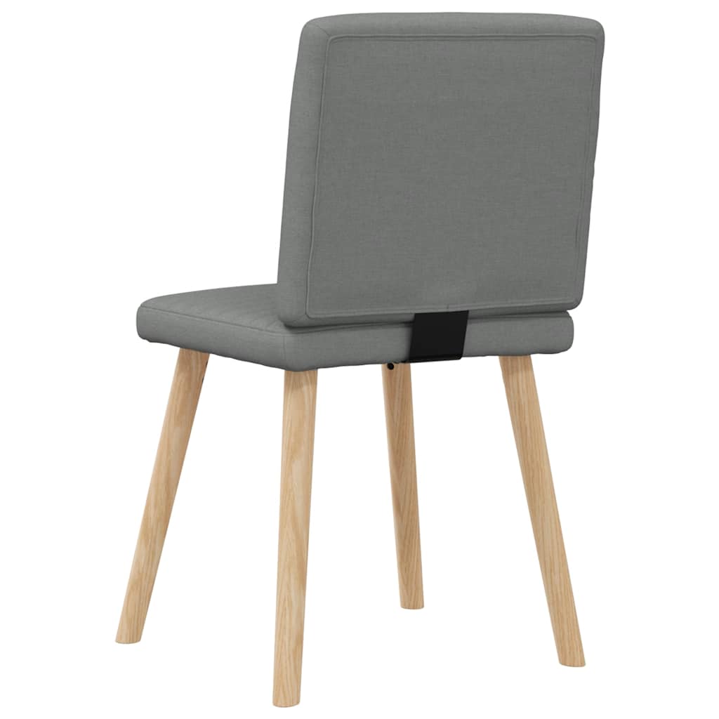 Cadeiras de jantar 6 pcs tecido cinzento-escuro