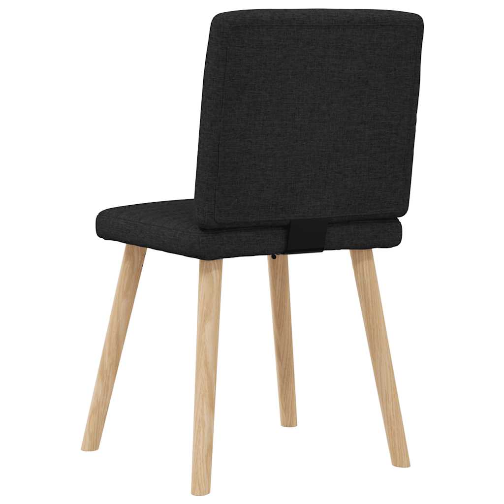 Cadeiras de jantar 6 pcs tecido preto