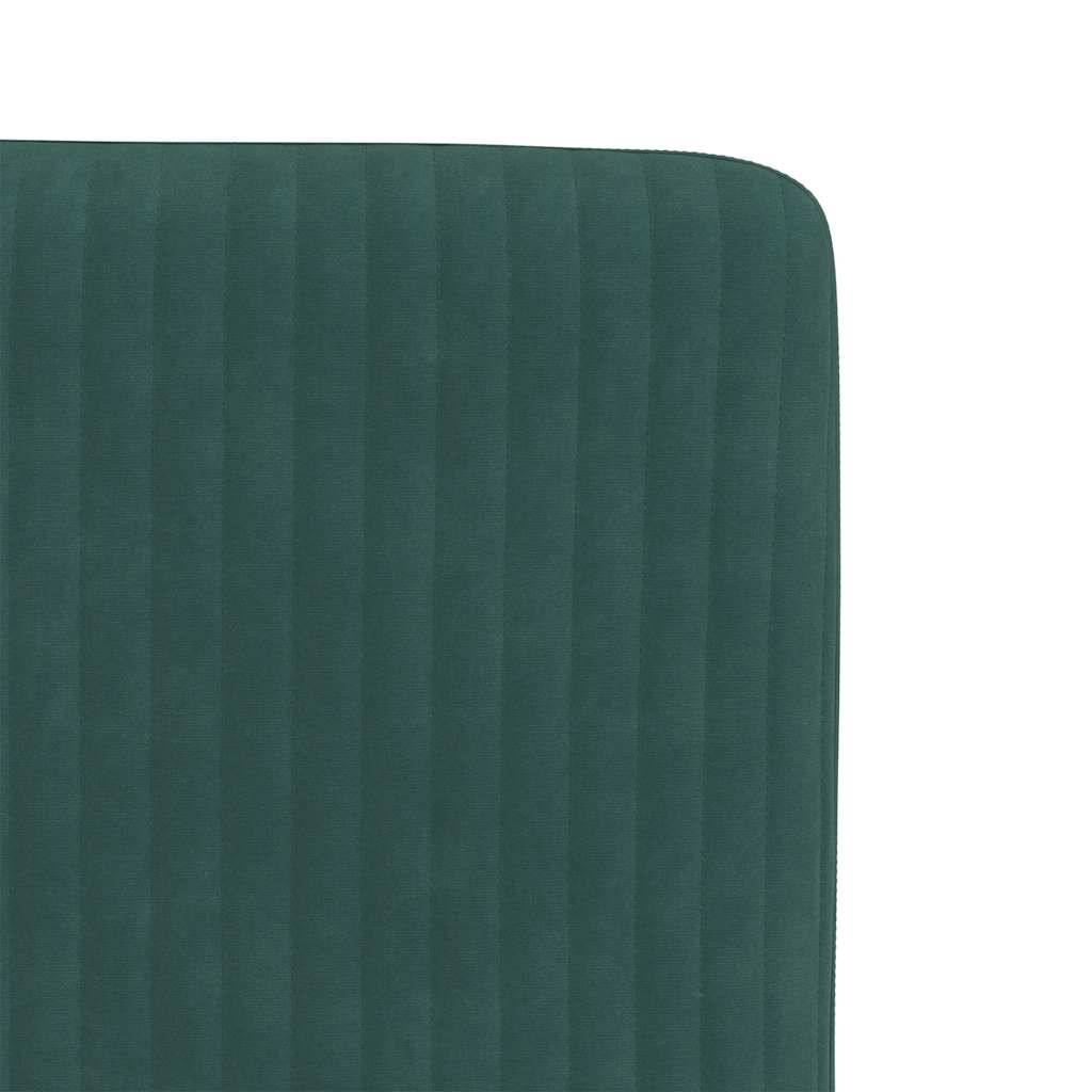 Cadeiras de jantar 6 pcs veludo verde-escuro