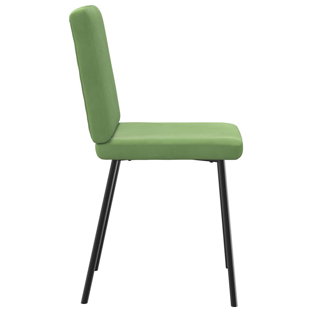 Cadeiras de jantar 6 pcs veludo verde-claro
