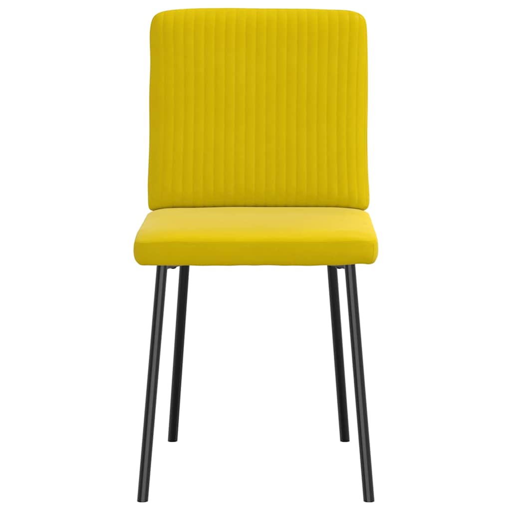 Cadeiras de jantar 6 pcs veludo amarelo
