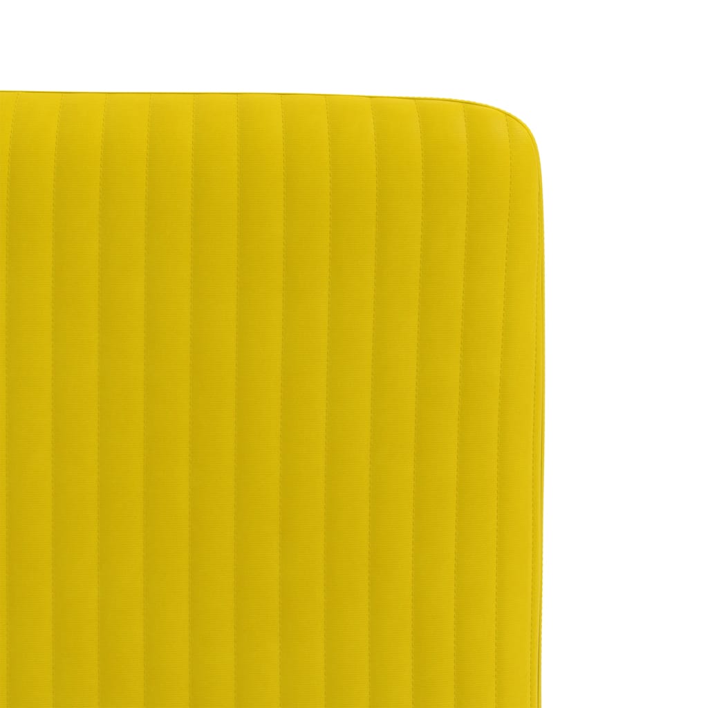 Cadeiras de jantar 6 pcs veludo amarelo