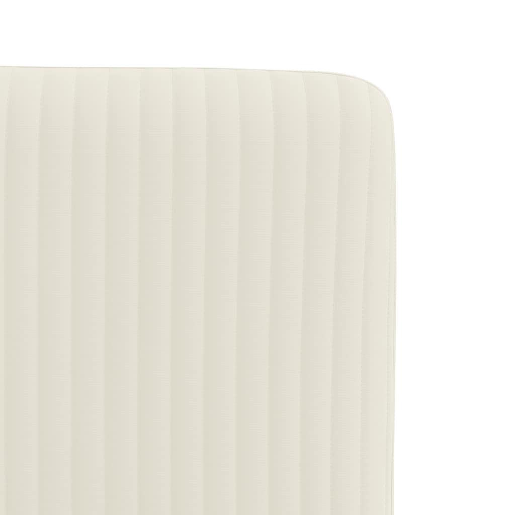 Cadeiras de jantar 6 pcs veludo cor creme