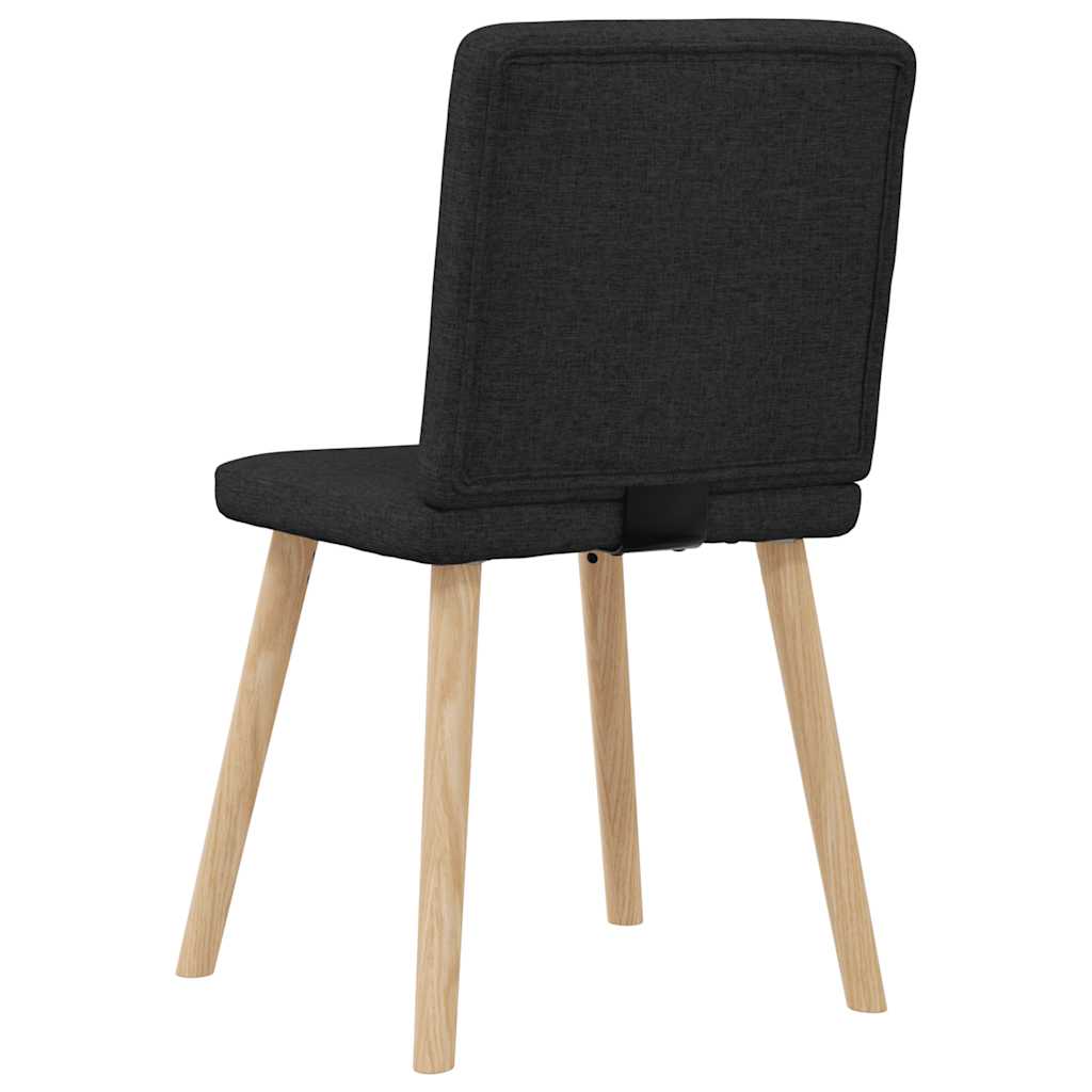 Cadeiras de jantar 6 pcs tecido preto