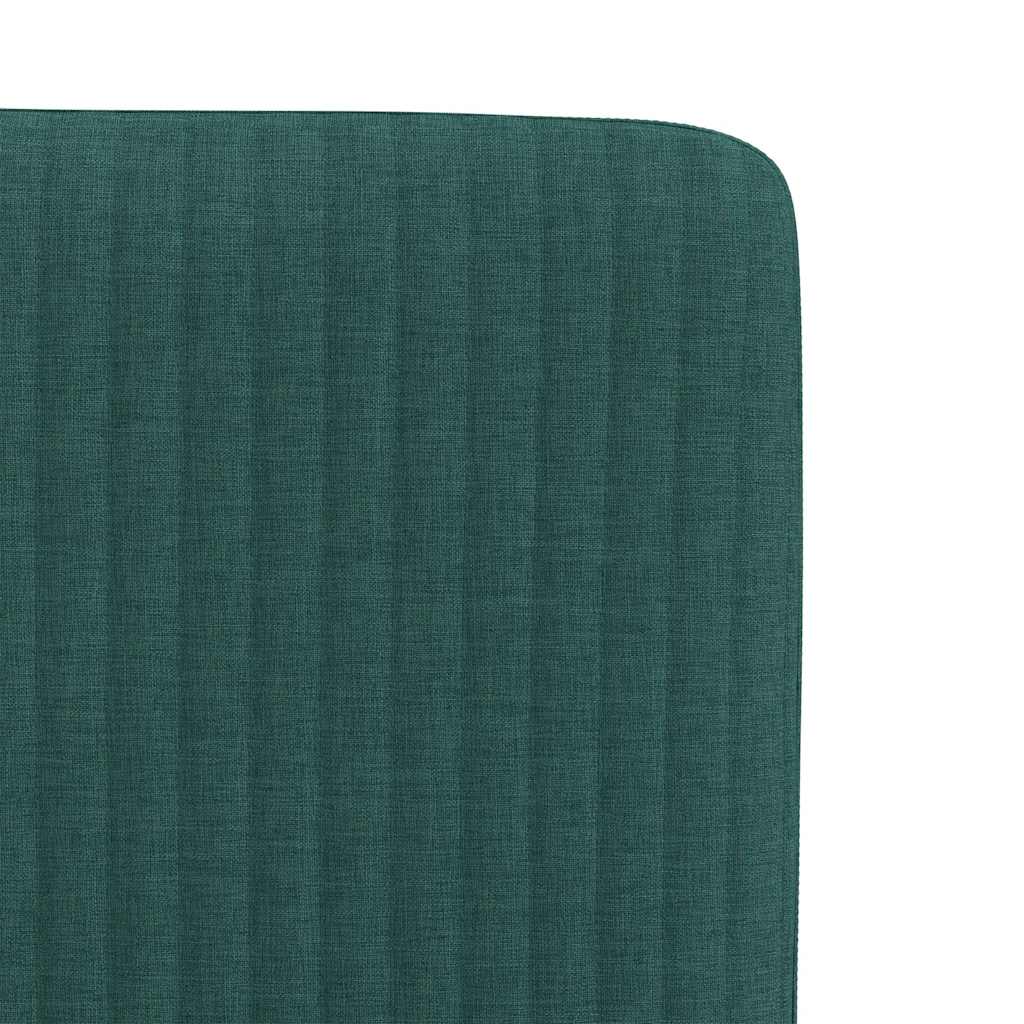 Cadeiras de jantar 6 pcs tecido verde-escuro