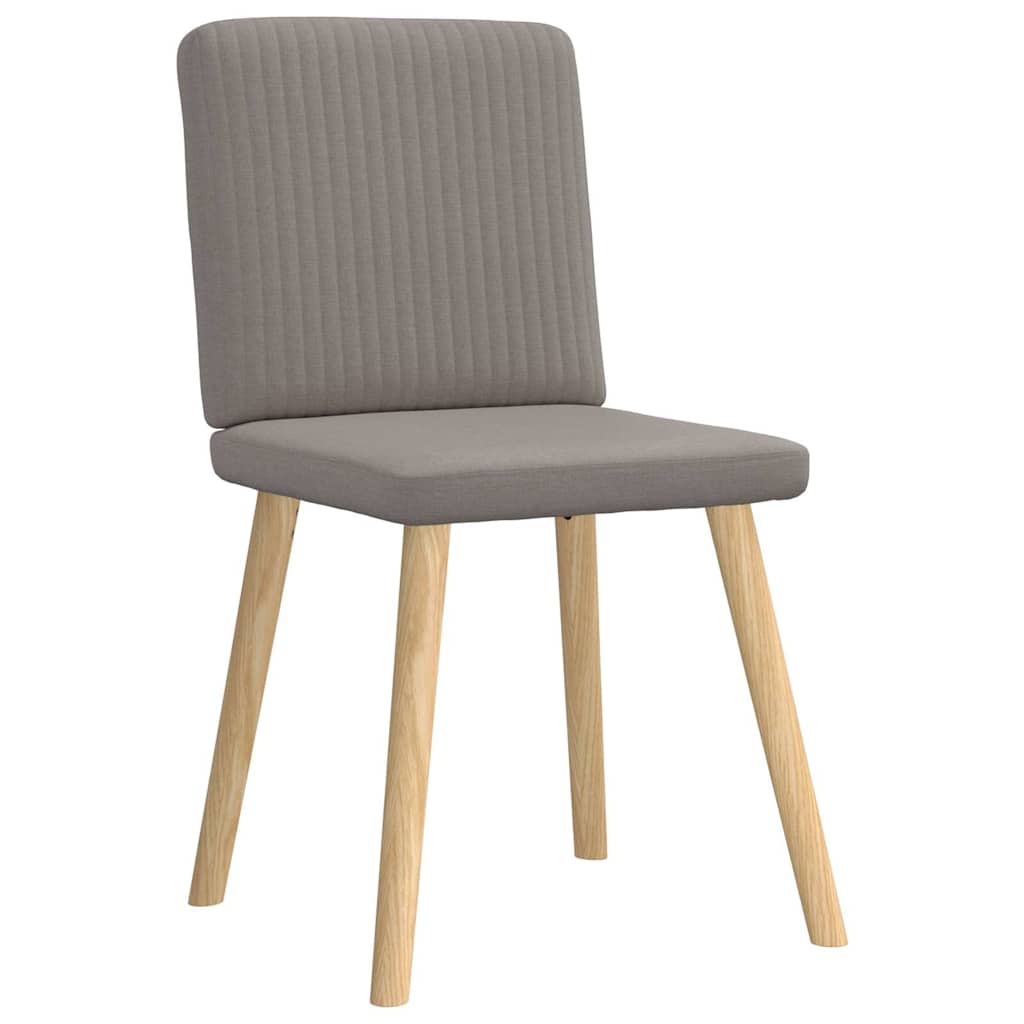 Cadeiras de jantar 6 pcs tecido cinzento-acastanhado