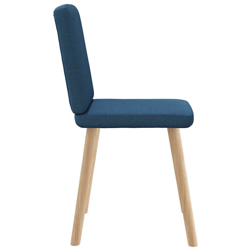 Cadeiras de jantar 6 pcs tecido azul