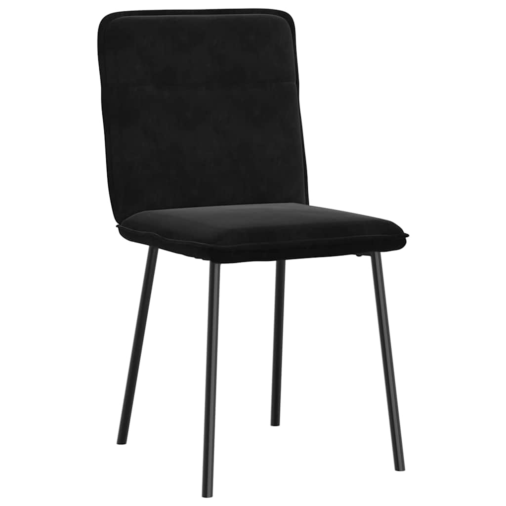 Cadeiras de jantar 6 pcs veludo preto