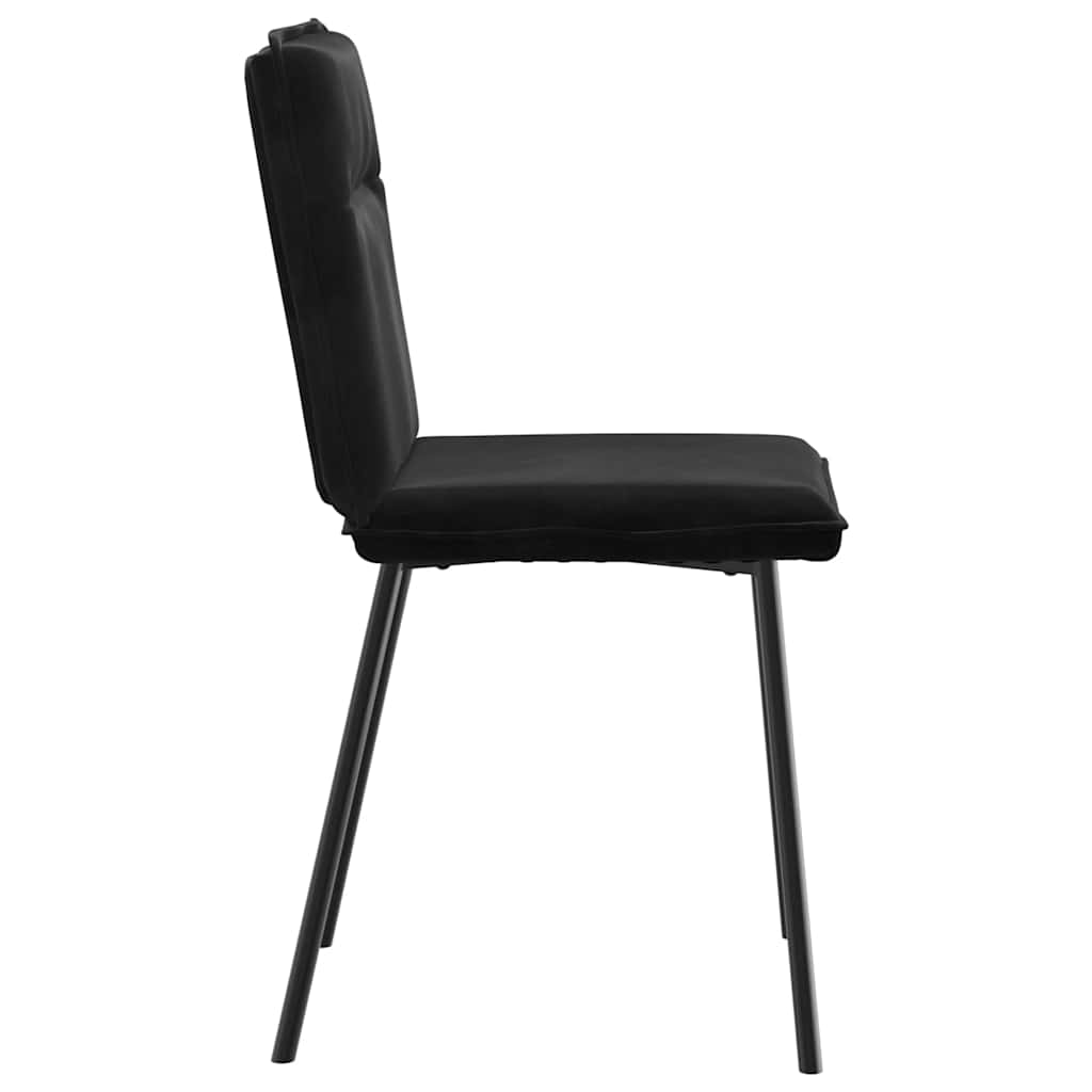Cadeiras de jantar 6 pcs veludo preto
