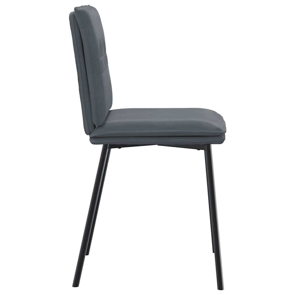 Cadeiras de jantar 6 pcs veludo cinzento-escuro