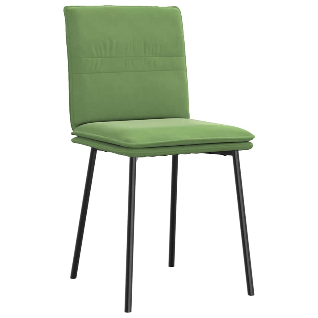 Cadeiras de jantar 6 pcs veludo verde-claro
