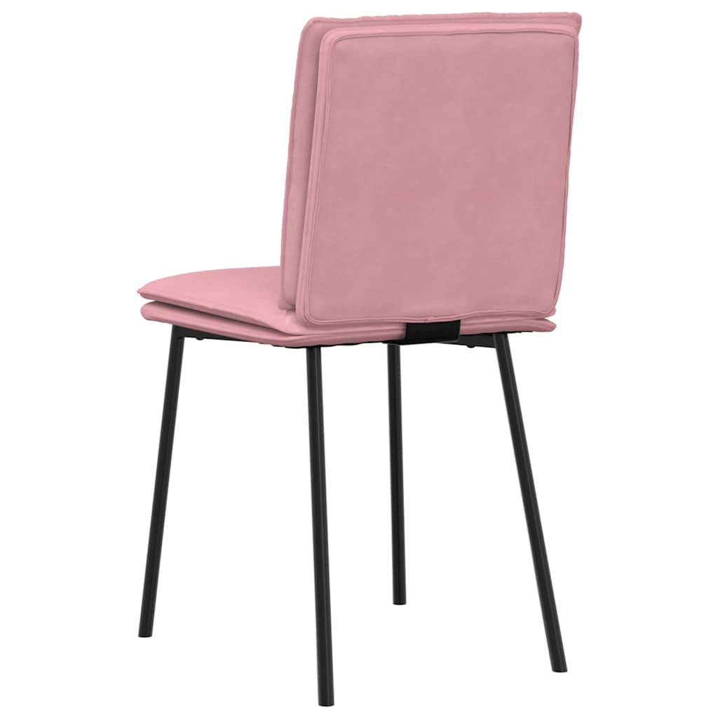 Cadeiras de jantar 6 pcs veludo rosa