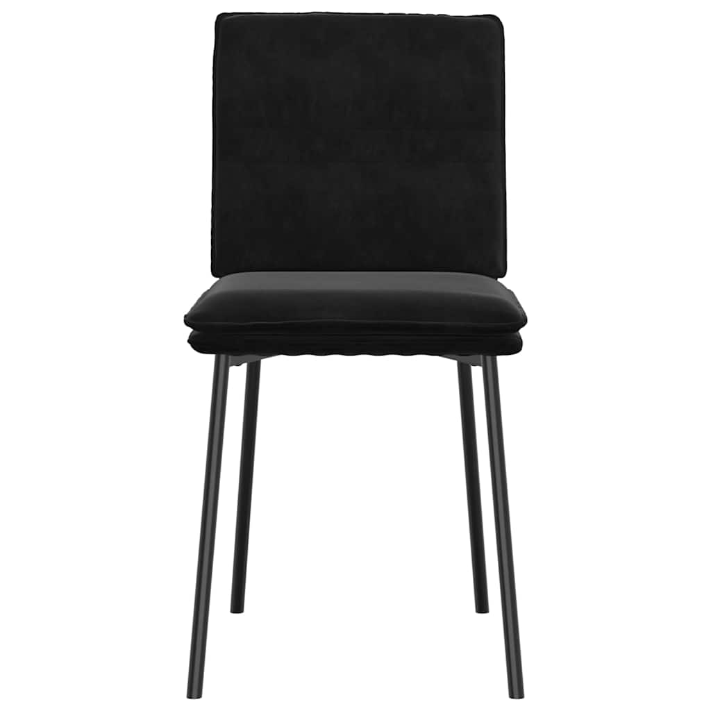 Cadeiras de jantar 6 pcs veludo preto
