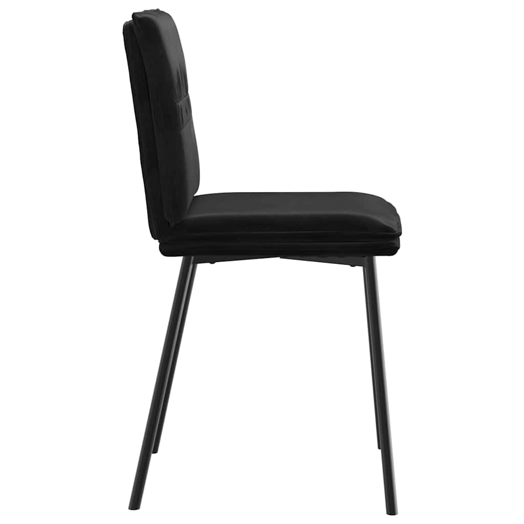 Cadeiras de jantar 6 pcs veludo preto