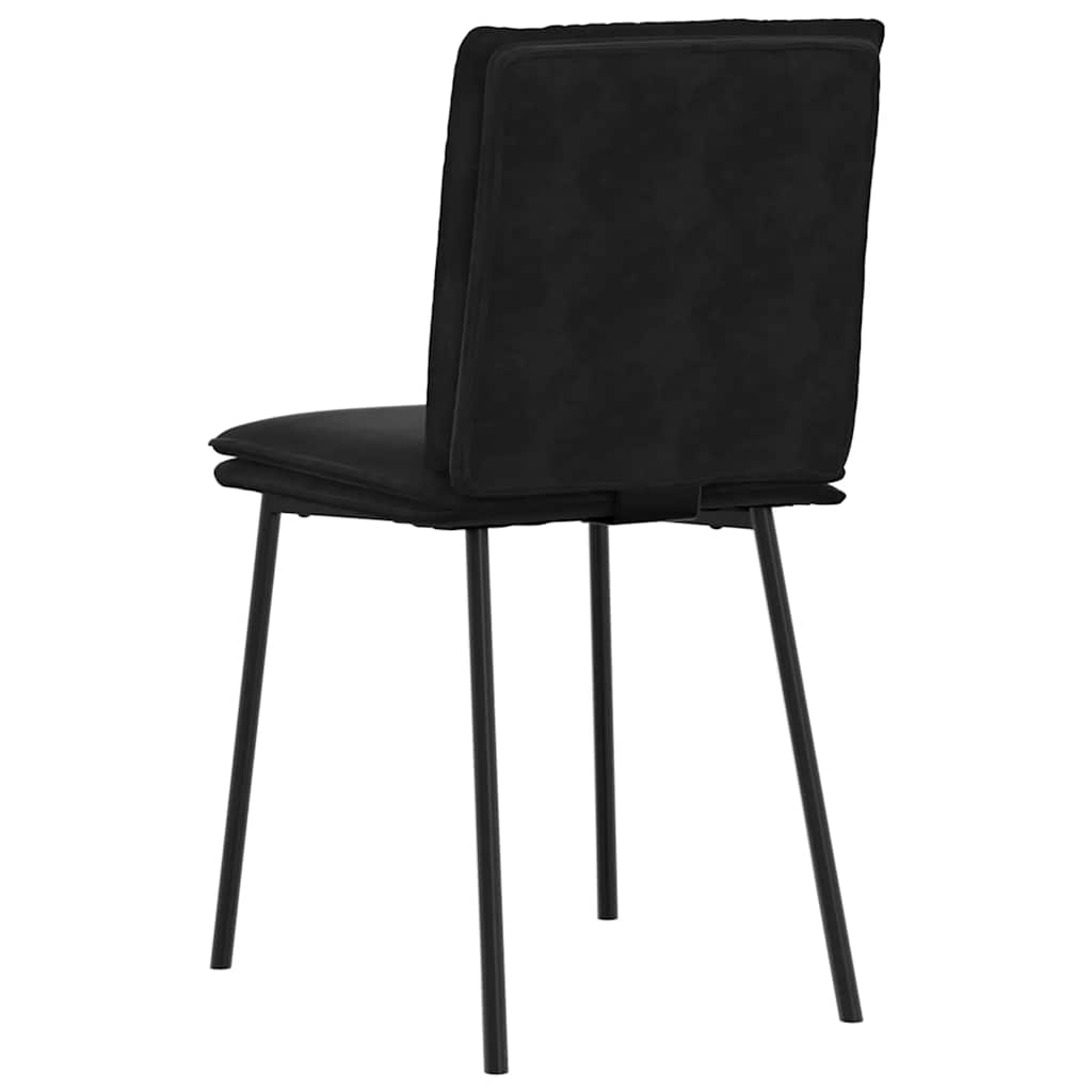 Cadeiras de jantar 6 pcs veludo preto