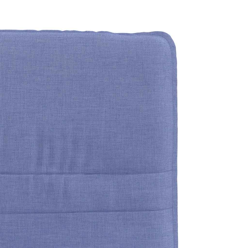 Cadeiras de jantar 6 pcs Jeans Tecido Azul