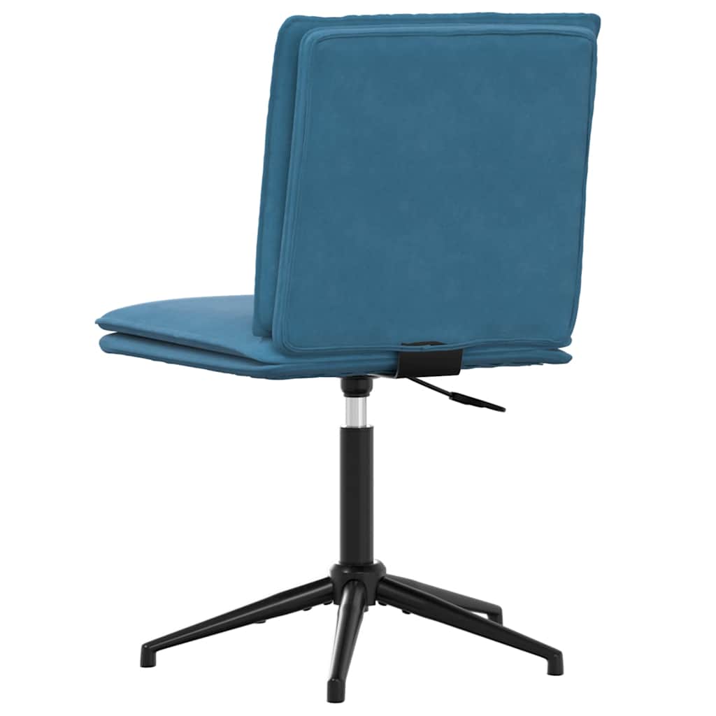 Cadeiras de jantar 4 pcs veludo azul