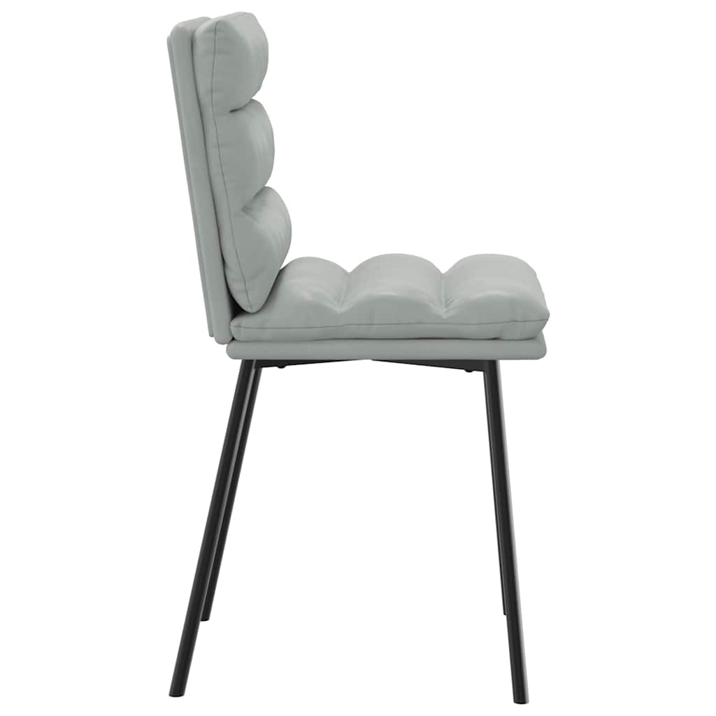 Cadeiras de jantar 6 pcs veludo cinzento-claro