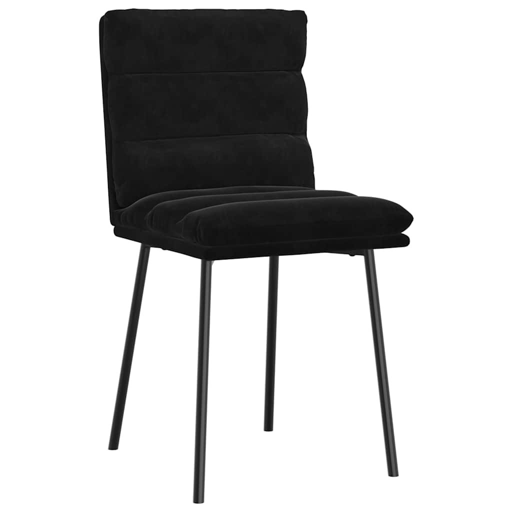 Cadeiras de jantar 6 pcs veludo preto