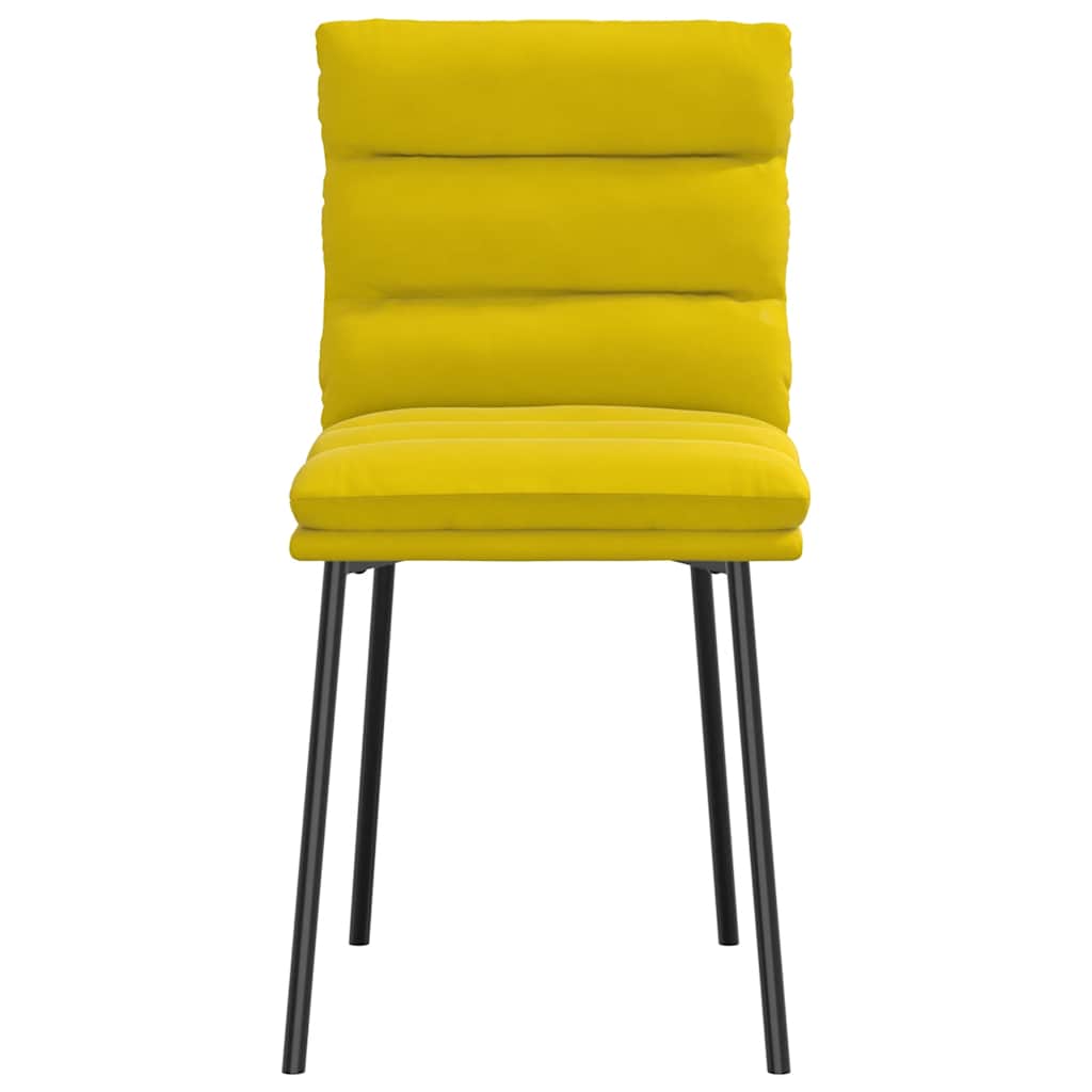 Cadeiras de jantar 6 pcs veludo amarelo