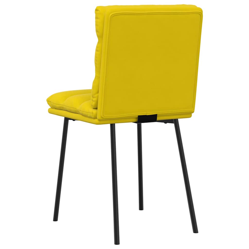 Cadeiras de jantar 6 pcs veludo amarelo