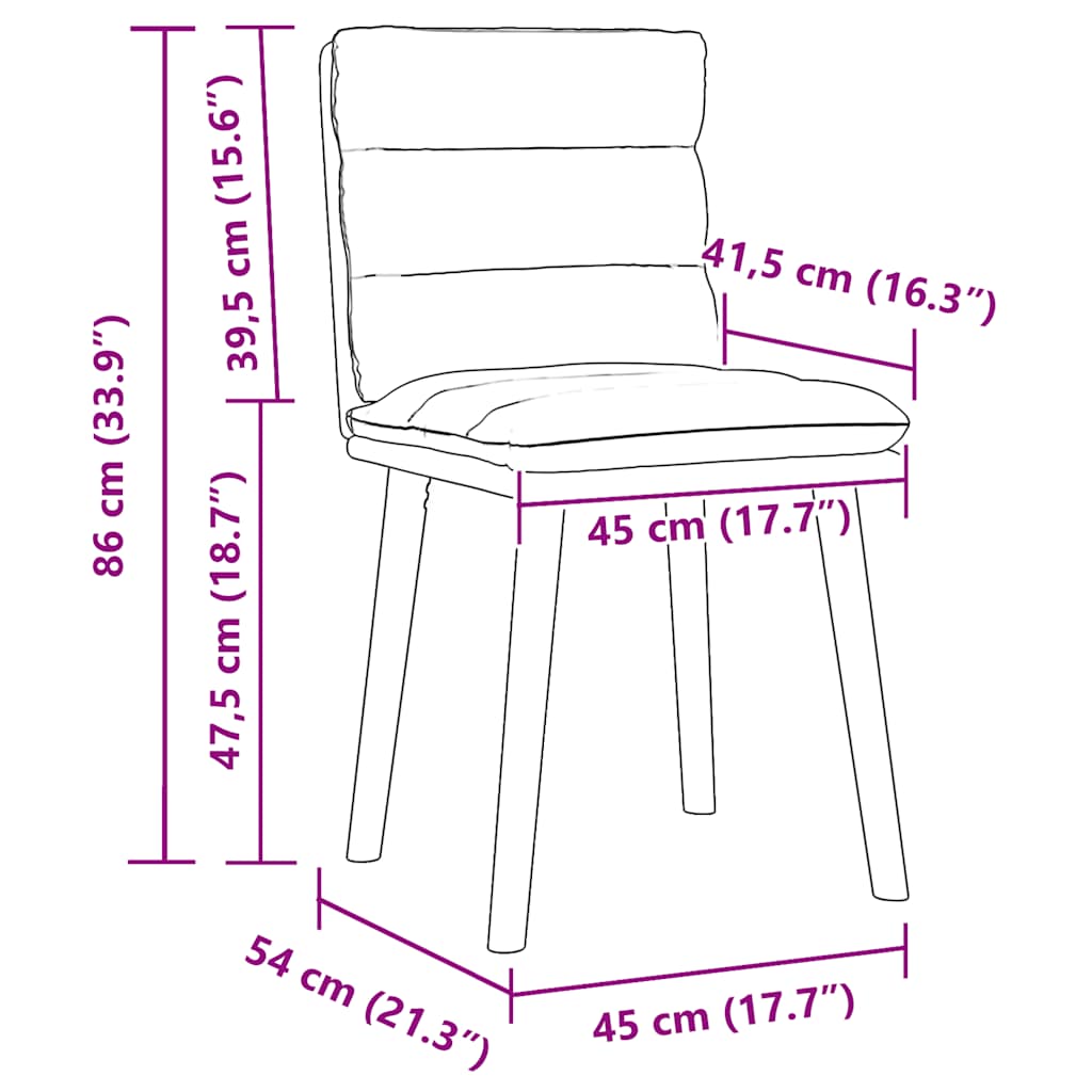 Cadeiras de jantar 6 pcs tecido cinzento-escuro