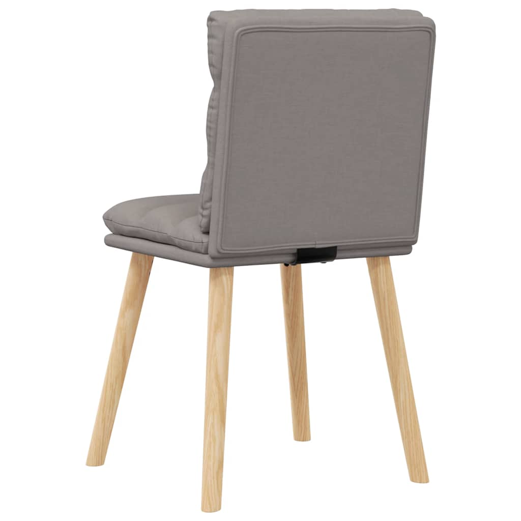Cadeiras de jantar 6 pcs tecido cinzento-acastanhado