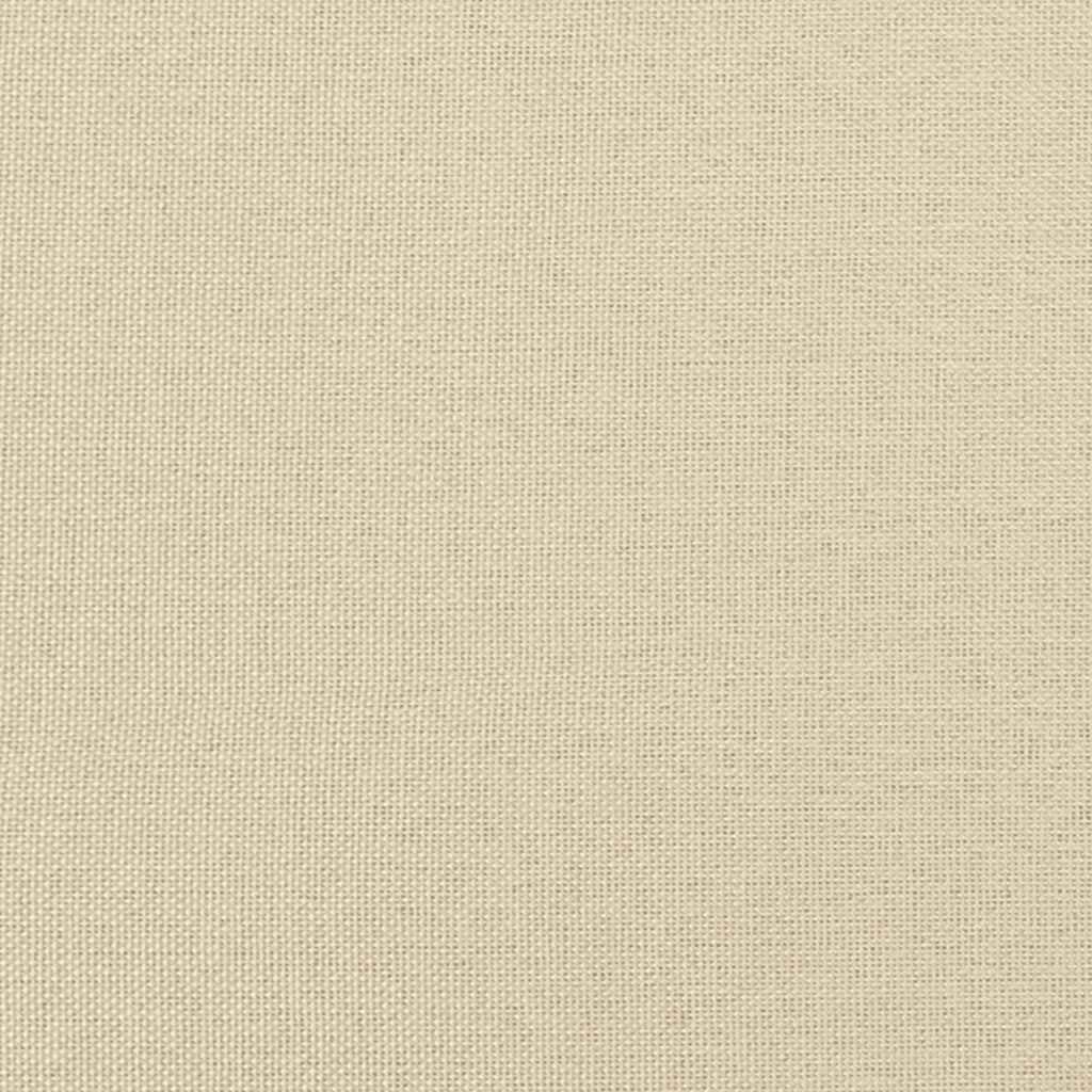 Cadeiras de jantar 6 pcs tecido cor creme