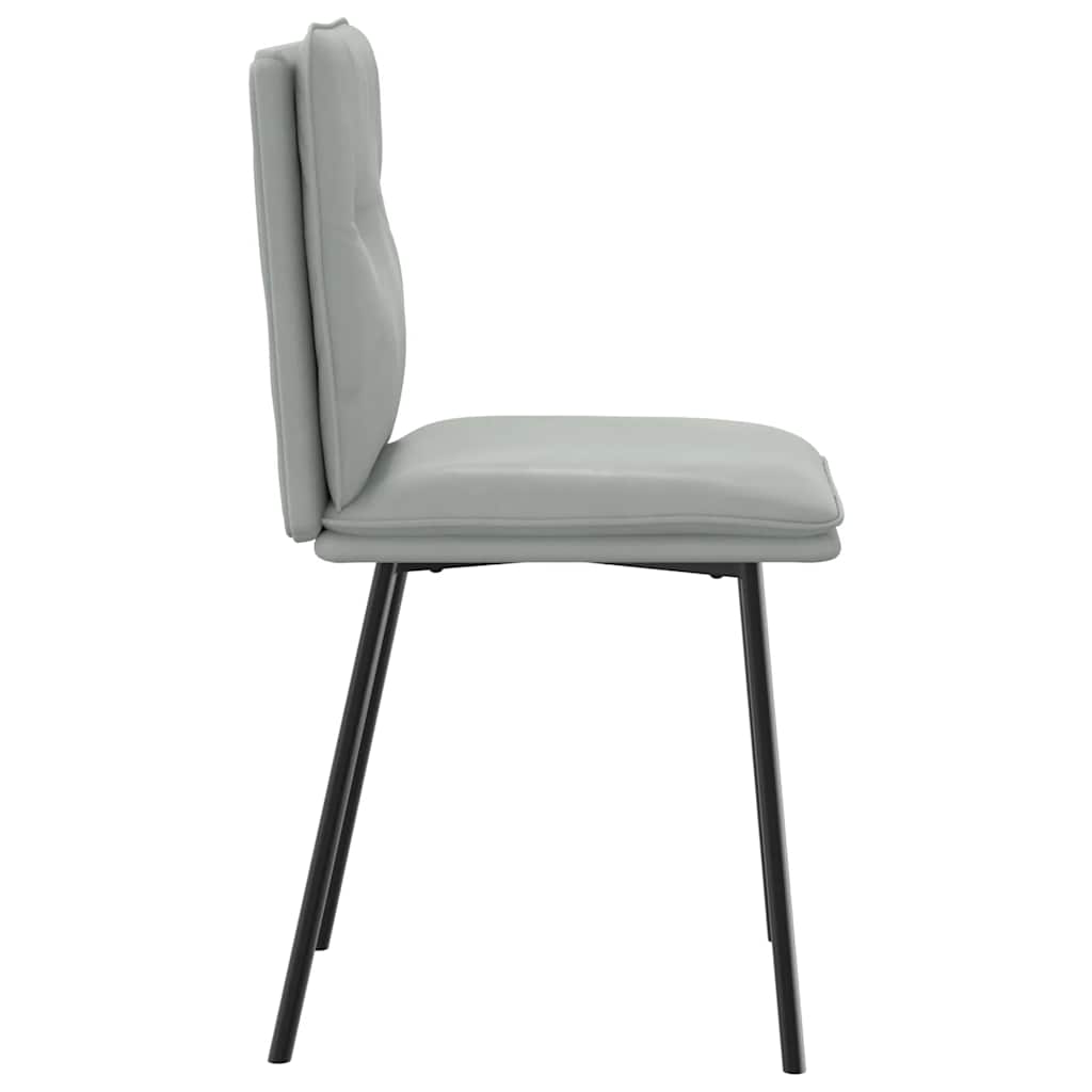 Cadeiras de jantar 6 pcs veludo cinzento-claro