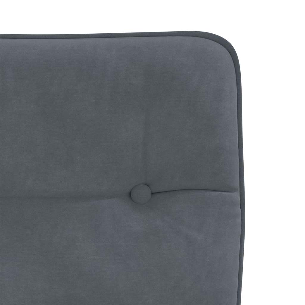 Cadeiras de jantar 6 pcs veludo cinzento-escuro