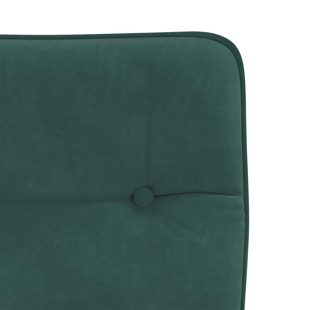 Cadeiras de jantar 6 pcs veludo verde-escuro