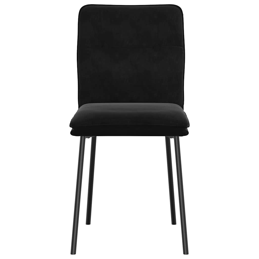Cadeiras de jantar 6 pcs veludo preto