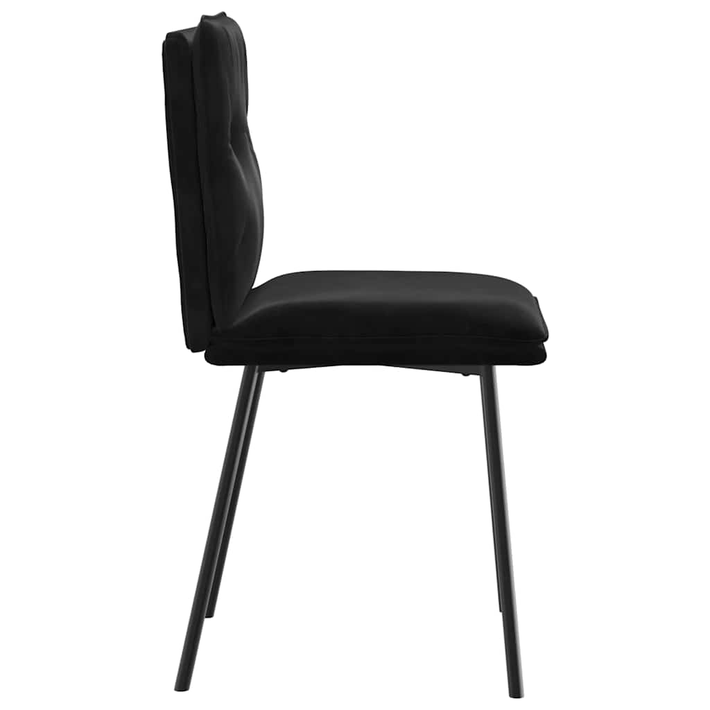 Cadeiras de jantar 6 pcs veludo preto