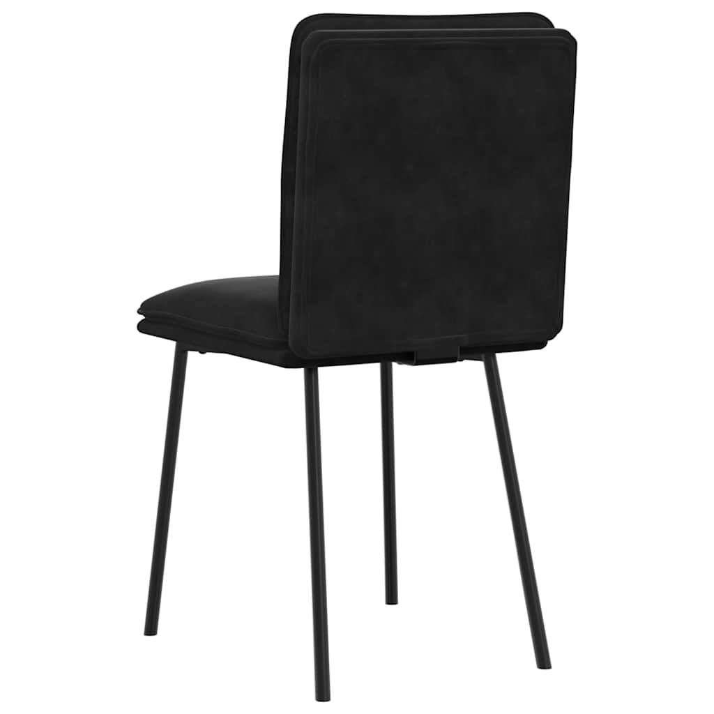 Cadeiras de jantar 6 pcs veludo preto