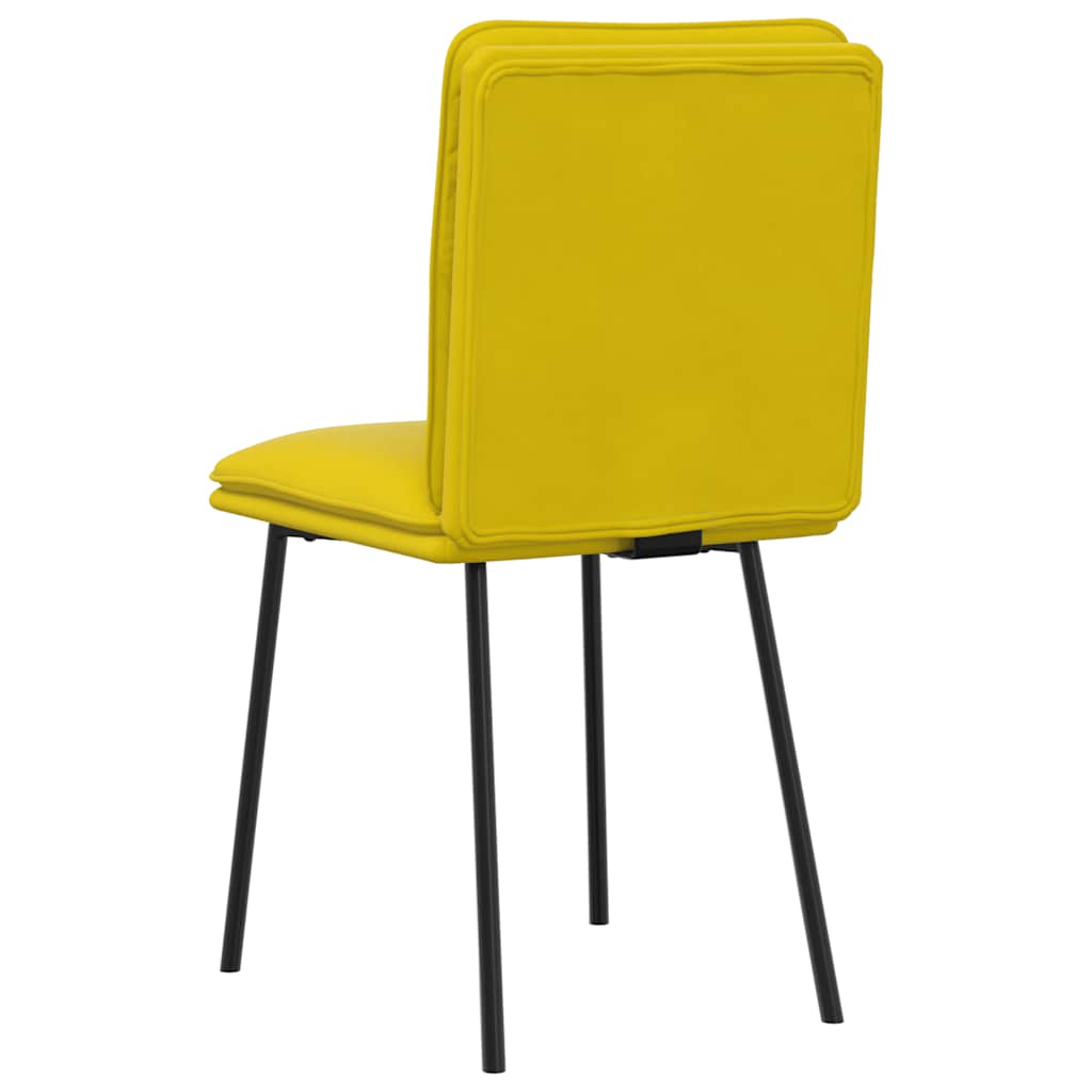 Cadeiras de jantar 6 pcs veludo amarelo