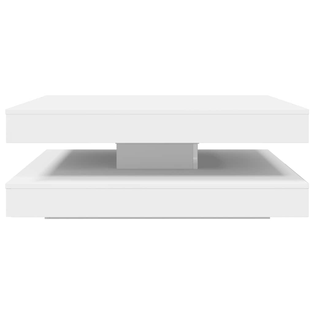 Mesa de centro rotativa a 360 graus 90x90x34,5 cm branco