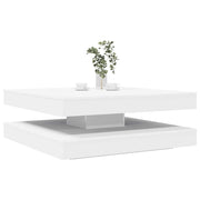 Mesa de centro rotativa a 360 graus 90x90x34,5 cm branco