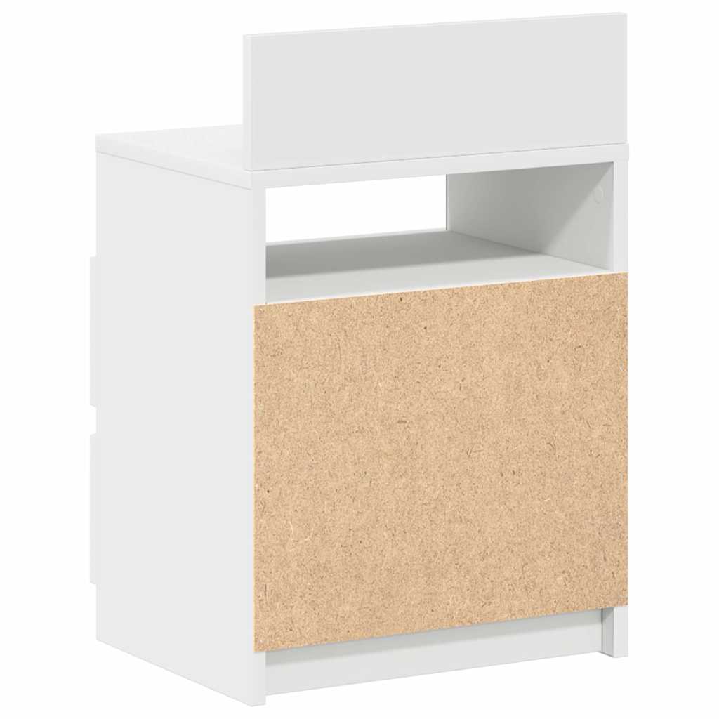 Mesas de cabeceira 2 pcs com 2 gavetas 40x33x60 cm branco