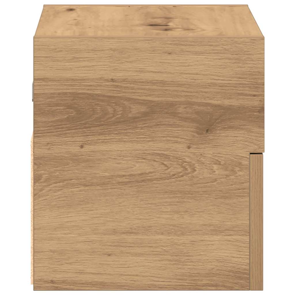 Mesas de cabeceira parede 2pcs 45x26x28,5 cm carvalho artisiano