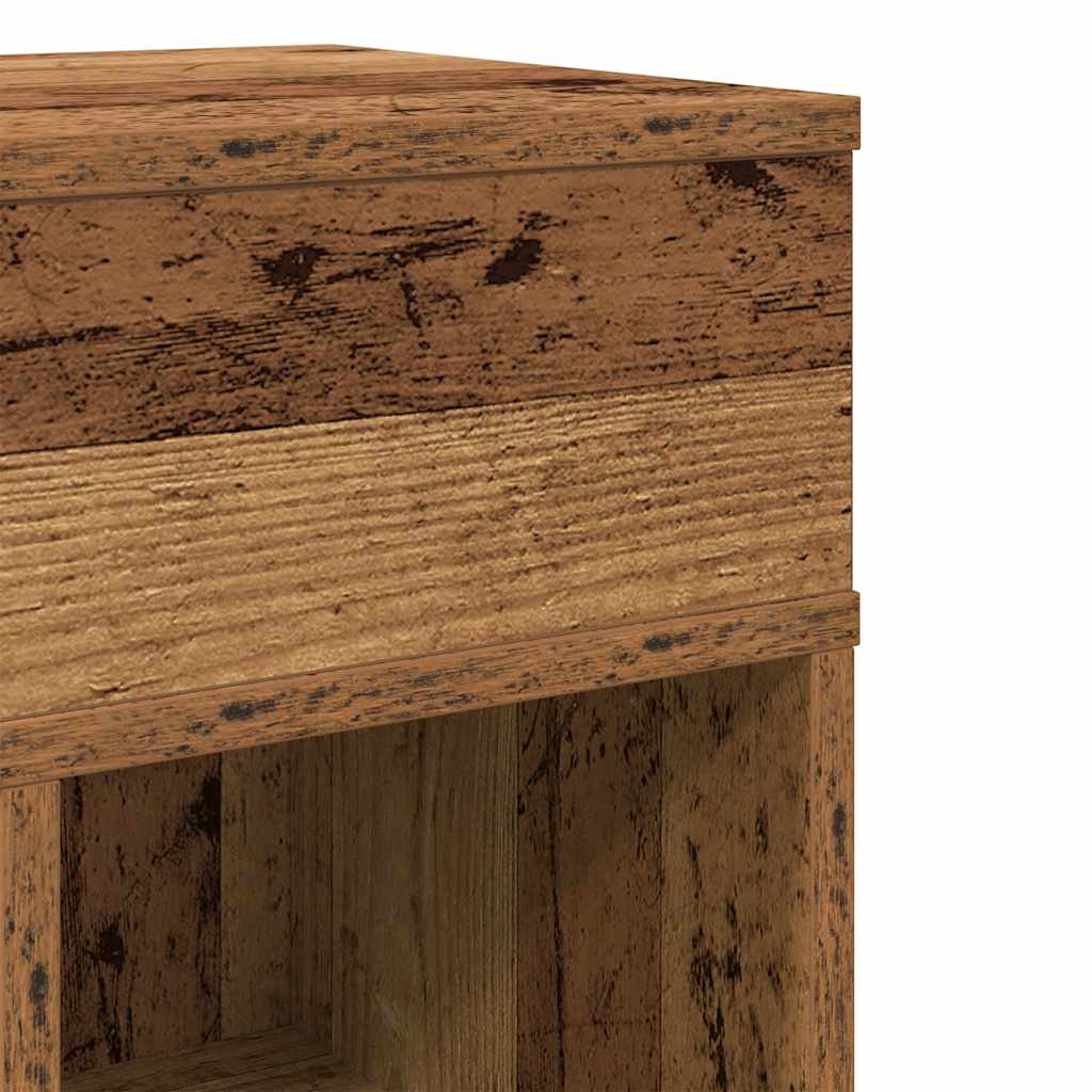 Mesa de cabeceira com gaveta 25x31x66 cm madeira velha