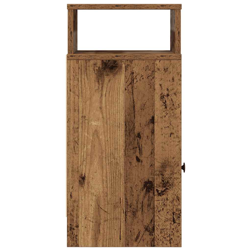 Mesas de cabeceira 2 pcs com gaveta 25x31x66 cm madeira velha