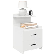 Mesa de cabeceira com 2 gavetas 40x36,5x62 cm branco