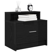 Mesa de cabeceira com gaveta 51x31x47 cm carvalho preto