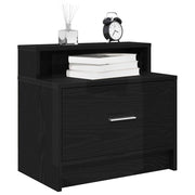 Mesas de cabeceira com gaveta 2 pcs 51x31x47 cm carvalho preto