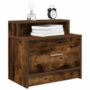 Mesas de cabeceira com gaveta 2 pcs 51x31x47 cm carvalho fumado