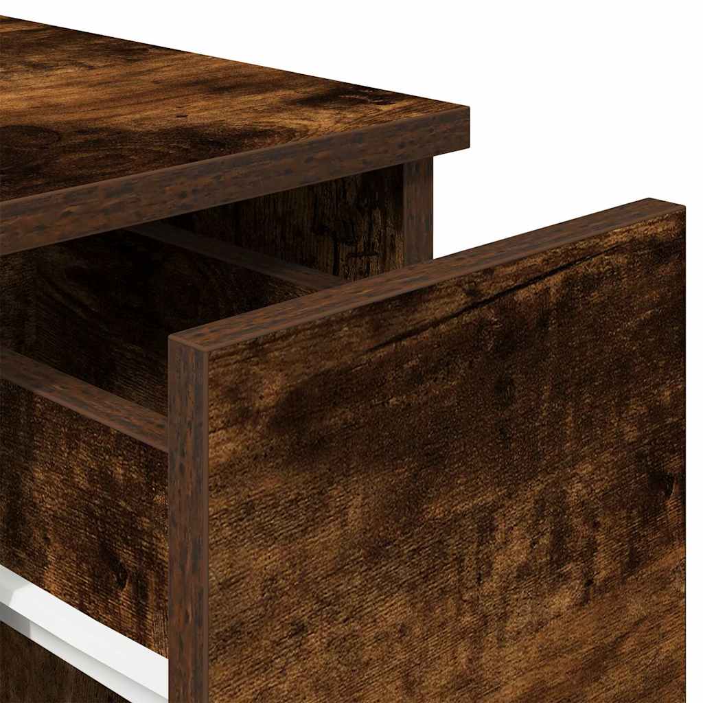 Mesa de cabeceira com gaveta 20x36x60 cm carvalho fumado